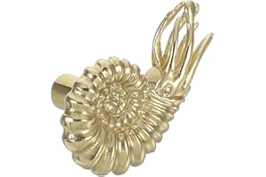 Unomor Solid Brass Nautilus Drawer Knob Pull for Storage Cabinets and Dressers, Vintage Style, Easy