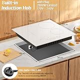 Karinero White Induction Hob 4 Zone 60cm Flex Zone 2800W Auto Switch Off view 2