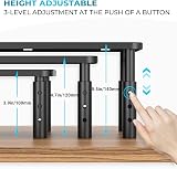 BONTEC Adjustable Monitor Stand Ergonomic Riser 3 Height Levels 100/120/140mm view 3