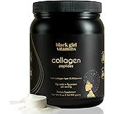 Black Girl Vitamins | Collagen Peptides Powder - Collagen for Skin, Hair & Nails - Unflavoured Hydrolyzed Collagen Powder, Dairy-Free, Gluten-Free Collagen for Women and Men - 16oz