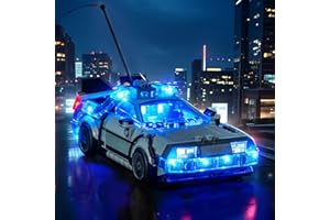 LocoLee Customized Light kit Compatible with Lego 77256 Time Machine from Back to The Future - No Actual Model Only Lights, L