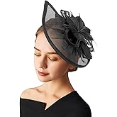AQOKKA Women Fascinators Hats Flower Fascinators with Headband and Clip Tea Party Headwear for Women and Girls