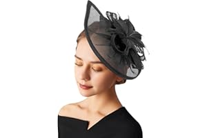 AQOKKA Women Fascinators Hats Flower Fascinators with Headband and Clip Tea Party Headwear for Women and Girls