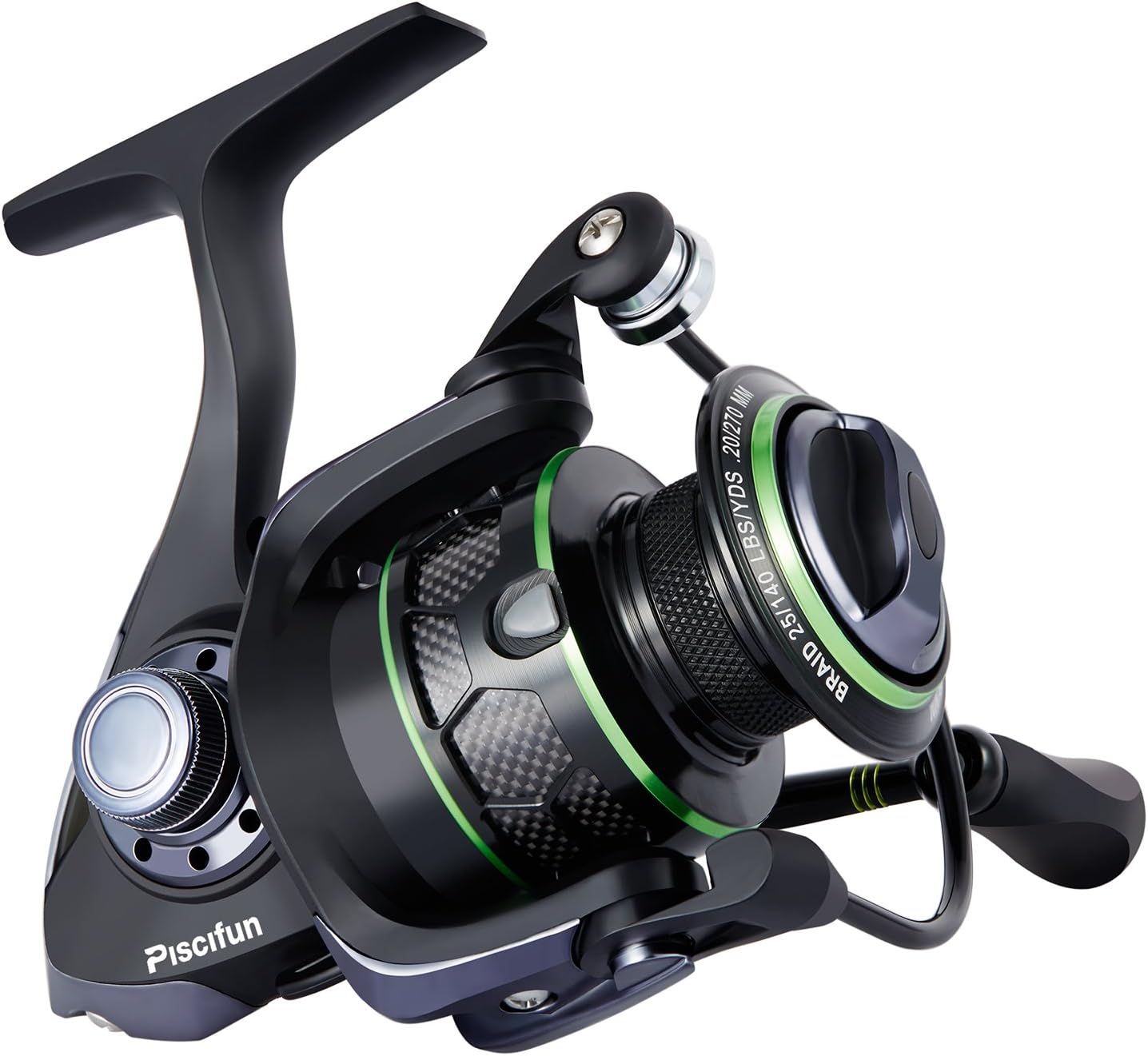 Piscifun Spinning Reel Lightweight Smooth Fishing Reel 10+1BB Carbon Fiber Drag Powerful Spin Reels
