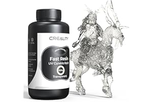 Creality 3D Printer Resin 1kg(2.2lbs) for Halot-Mage PRO, 3D Resin Designed for 170mm/h High-Speed LCD 3D Printing, 405nm UV-Curing Fast Resin, High Precision, Fast Curing, Low Shrinkage Transparent