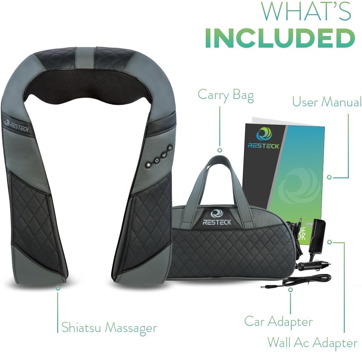 RESTECK- Massagers for Neck and Back with Heat: Health & Personal Care