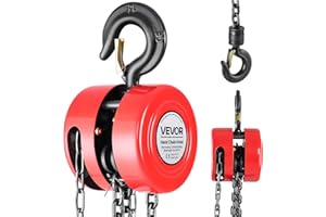VEVOR Hand Chain Hoist, 1 Ton 2200 lbs Capacity, Manual Chain Block with Upgrade G70 Galvanized Chain, 20 ft Lifting Height, 