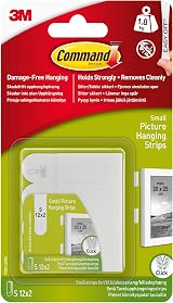 Command Picture Hanging Strips Small White 12 Pairs 24 Strips Damage Free