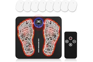 Phixnozar EMS Foot Massager –Foldable Feet & Calves Massage Mat for Muscles Relaxation,Remote Control,TENS (Mode:KTR-2493)