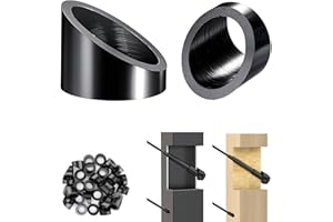 STEEL DN MATE 30 Pack 3/8" ID Black Angle Washers for Cable Railing Stair, 316L Stainless Steel 30 Degree Angle Beveled Washer for 1/8", 3/16" Invisible Cable Railing Kits, Angled Stair for Wood/Metal Posts, AW10