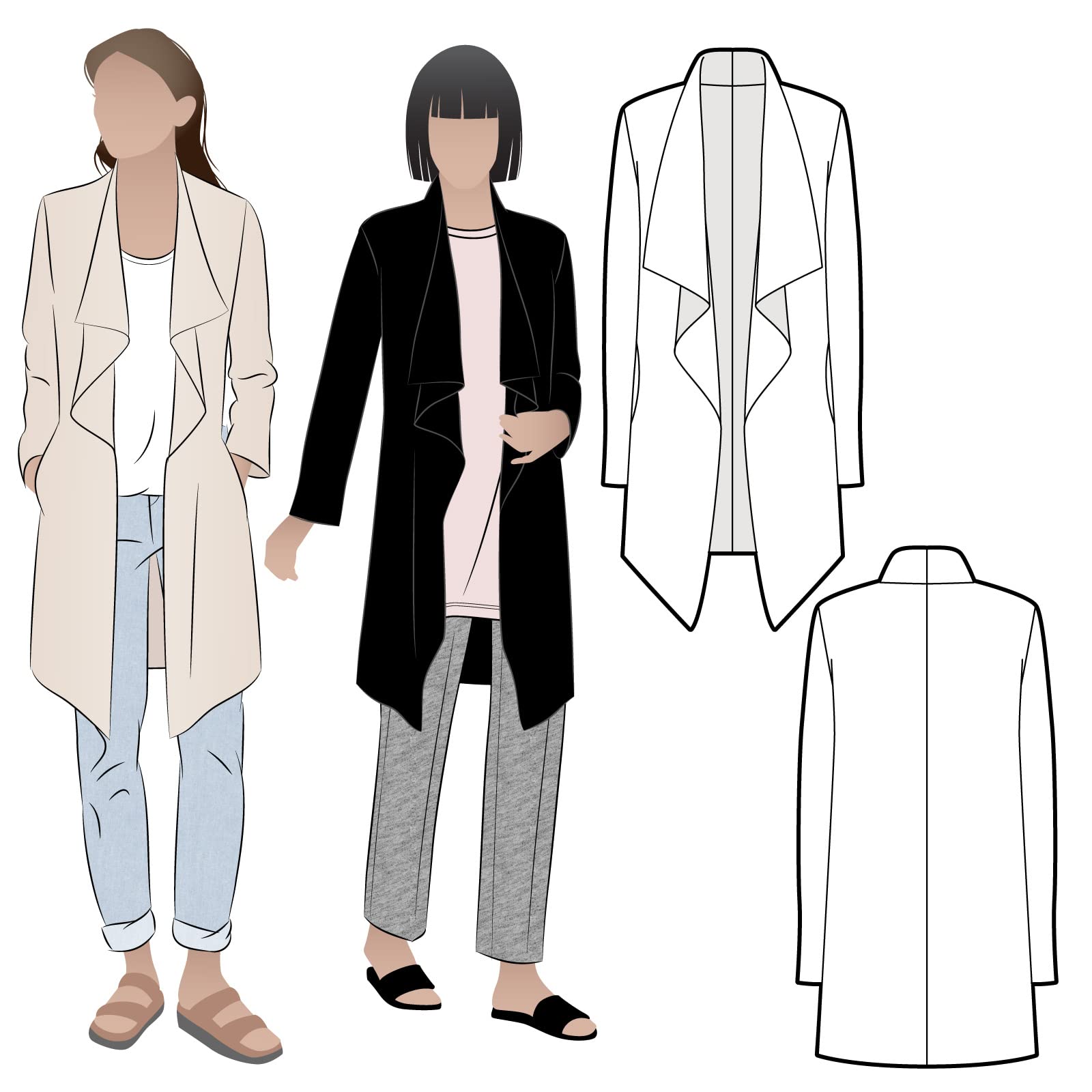 Style Arc Sewing Pattern - Estelle Ponte Jacket (Sizes 04-16)