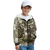 Frymappies Kids Zip up Hoodies for Boys Fleece Jacket 6-16 Years Lightweight Winter Outdoor School Outfits with Pockets