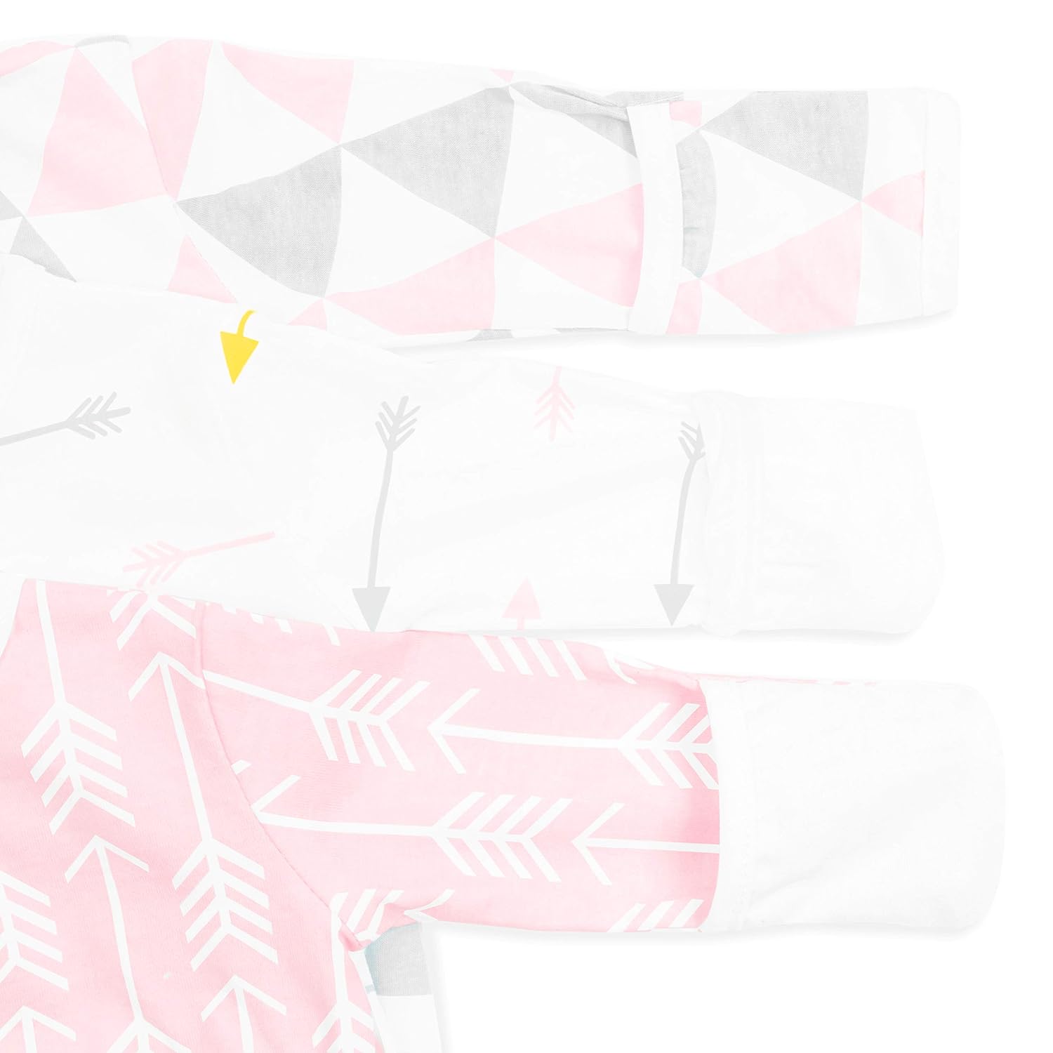 Baby Kimono – Baby Kimono Gown – Newborn Kimono Triangles Collection – Kimono Baby Clothes 3 Pack – Baby Girl Kimono – Baby Kimono Sleepsuit Age 3-6 Months – Soft Pure Cotton Baby Kimono Grey: Baby