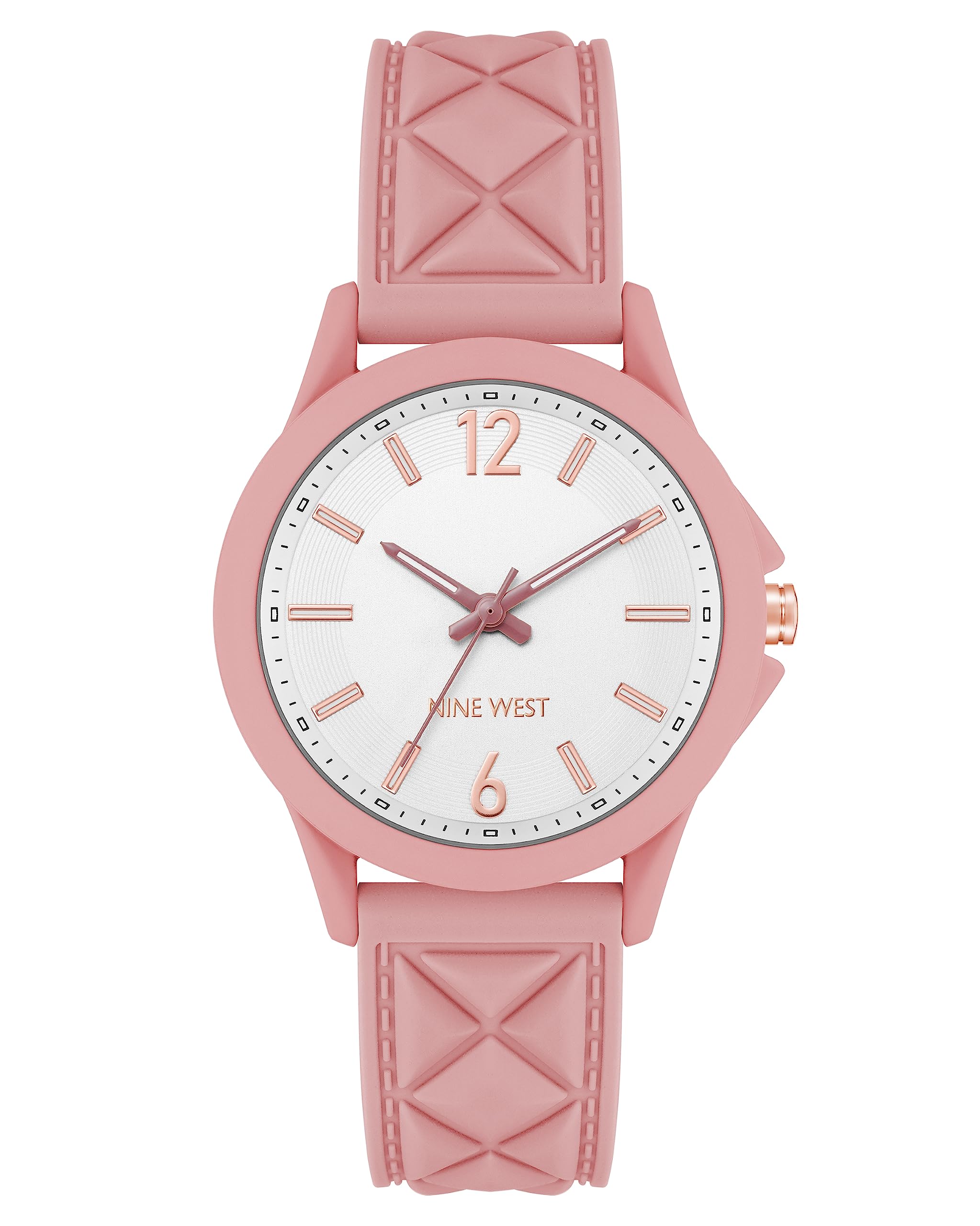Photo 1 of Nine West Women's Patterned Silicone Strap Watch