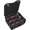Storage Case for Milwaukee M18 M12 Battery - Waterproof Power Tool Box Storage Bag with 9 Adjustable Dividers for Milwaukee Battery & Charger Holder 2.0/3.0/4.0/5.0/6.0/6.5/8/9.0/12.0-Ah (Case Only)