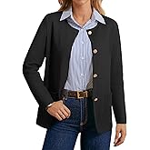 GRACE KARIN Sweater Blazers for Women 2025 Casual Button up Cardigan Sweater Open Front Knit Blazer Jacket with Pockets