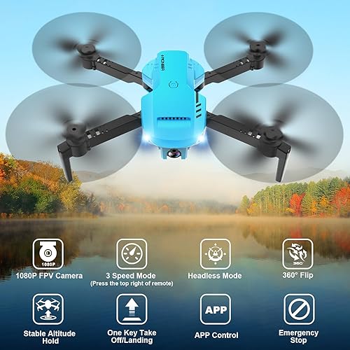 RADCLO Mini Drone with Camera 1080P HD FPV Foldable Drone with