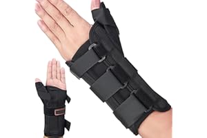 MEDIBOT Wrist Brace & Thumb Spica Splint, for De Quervain's Tenosynovitis, Tendonitis, Carpal Tunnel & Arthritis Wrist Support Thumb Splint (Left Hand - Medium)