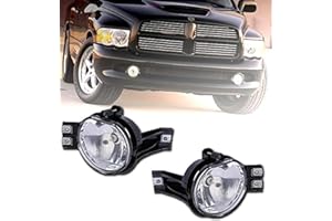 V-SPEC V Spec 1 pair Fog Lights Lamps Driver and Passenger Replacement for Ram Durango Pickup Truck 55077475AE 55077474AE 02-08 ram foglights