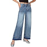 Myzellia Wide Leg Jeans for Women High Waisted Stretchy Baggy Casual Denim Pants