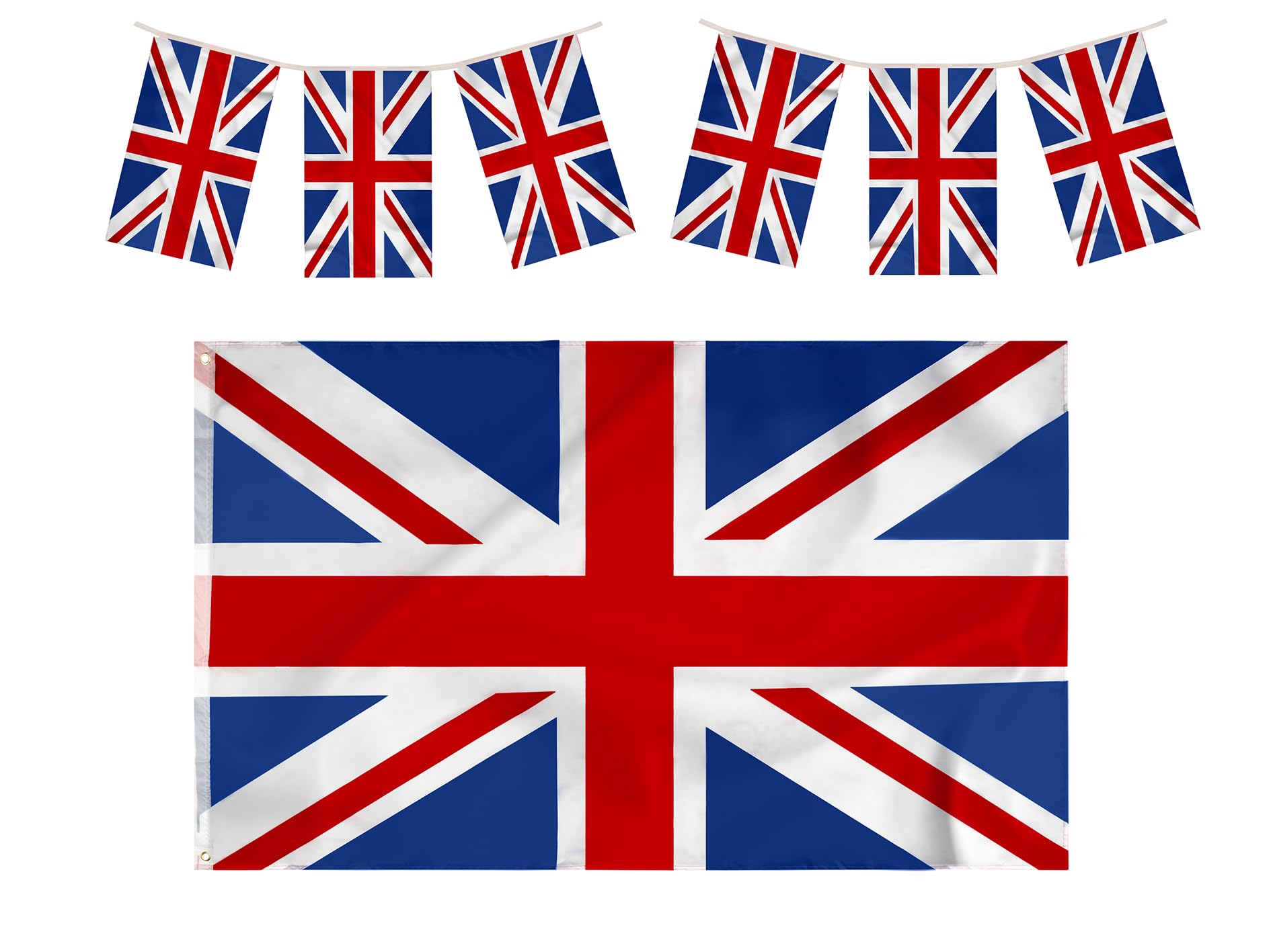 Storm&Lighthouse Union Jack Flag and Union Jack Bunting (10m) Great Britain UK Flag and Bunting — image 1