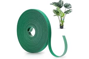 Plant Ties Garden Tape, 0.6 inch × 50ft Plant Tape for Climbing Plants, Garden Hook and Loop Tapes for Indoor Outdoor Plant G