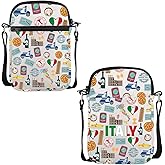 VAMSII Italy Travel Gifts for Women Italy Lover Crossbody Bag Italy Trip Souvenir Gift Italy Landmarks Gift