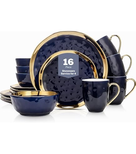 Noritake Conjunto de 5 peças Odessa Cobalt Gold, serviço para 1