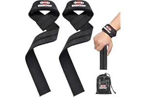 Seektop Wrist Straps for Weightlifting - 25'' Gym Lifting Straps with Breathable & Anti-Slip Suture, Safty Wrist Wraps for Workouts, Bodybuilding, Powerlifting, Strength Training, Men & Women(1 pair)