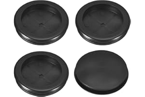 uxcell 4Pcs Rubber Grommets 2-1/8" (55mm) Drill Hole, 2" (48mm) ID Single Sided Hole Plugs Ring Gasket for Firewall Cable Wir