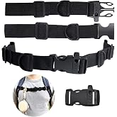 2 PCS Backpack Chest Strap Add on, Adjustable Sternum Straps for Backpacks | Schoolbag Heavy Duty Backpack Waist Strap Chest Belt with Whistle Quick Release Buckle and Slide Lock for Hiking Jogging