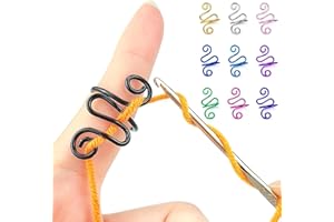 Handmade Crochet Rings, Belifair Adjustable Crochet Tension Ring for Knitting and Crocheting, Crochet Gift for Knitting Lovers - Size 7-11, Black