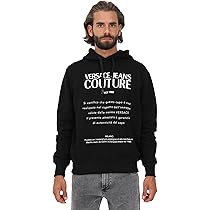 【関税&送料込】Versace Jeans Couture Chain Couture Sweatshi Versace Jeans Coutureのブラック チェーン フーディがセール中