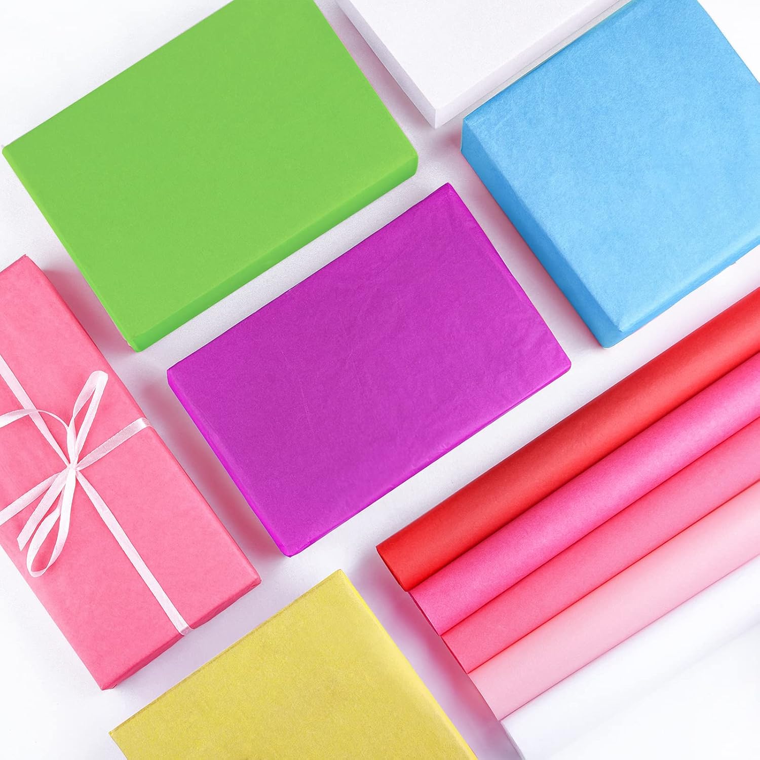 MIAHART 60 Sheets Coloured Tissue Paper Bulk 20" x 14" Wrapping Tissue Paper 20 Assorted Colors Art Tissue Paper for Craft Floral Birthday Party Festival Gift Wrapping Decorative(60): Everything Else