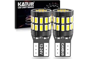 KATUR 194 T10 W5W 168 LED Light Bulb Super Bright 6000K Xenon White 30-SMD 3014 Chips 12-24V CANBUS Error Free LED Bulb Repla