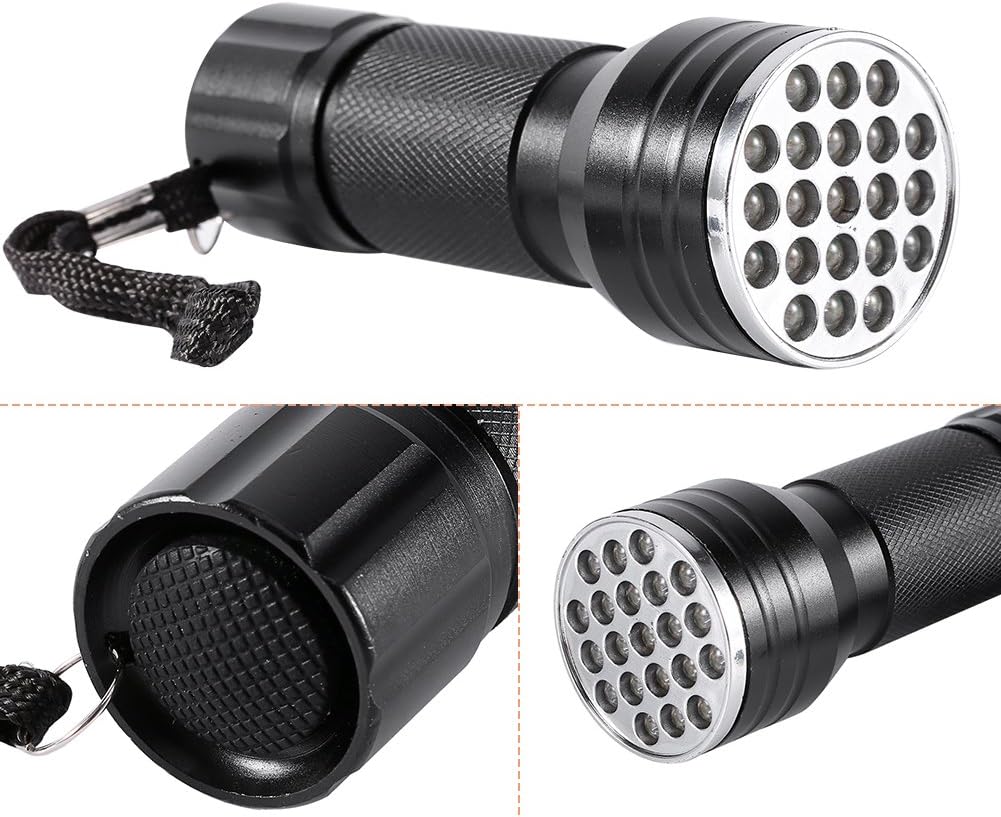 UV Flashlight 21 LED Ultraviolet Flashlight Black Light with 3AAA Batteries UV Flashlight Black Light for Pets Stains Detector Dog Urine Cat Urine and Bed Bugs - Image 5