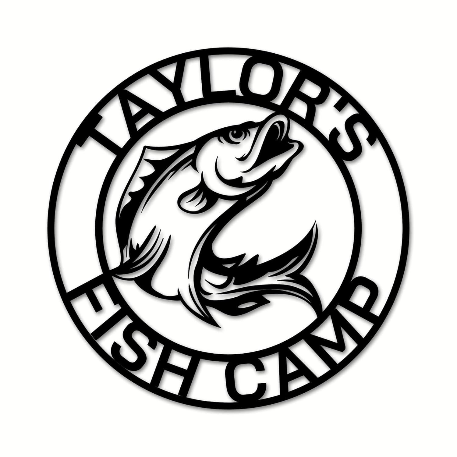 Fishing Monogram, Fish Sign, Custom Fishing Sign, Custom Fish Sign, Personalized Sign, Camp Sign, Gift For Dad, Husband, Fish Camp Sign