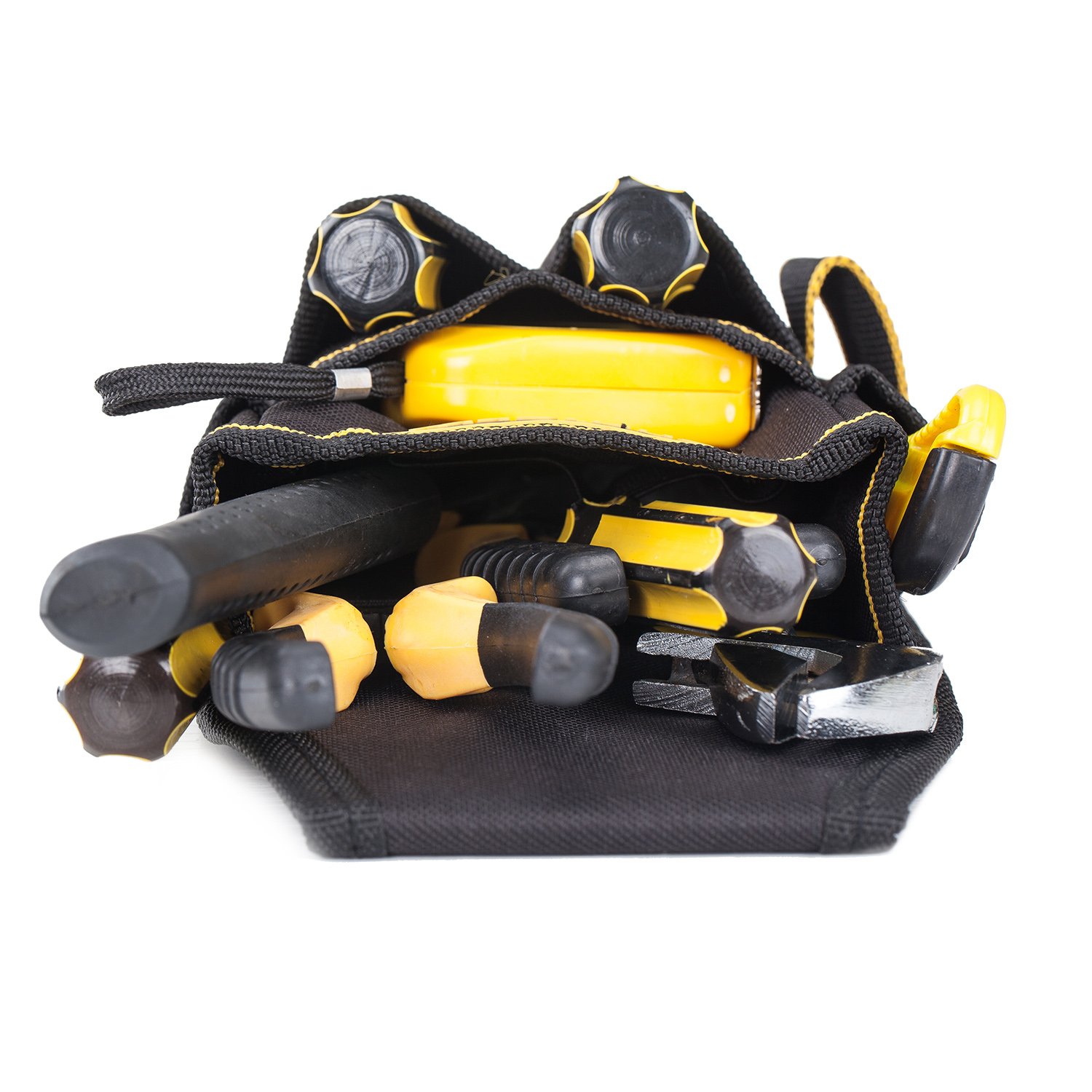 Durable Tool Pouch with Maintenance and Electrician\'s Holsters for Tools, Flashlight, Keys (Adjustable Waist Strap)