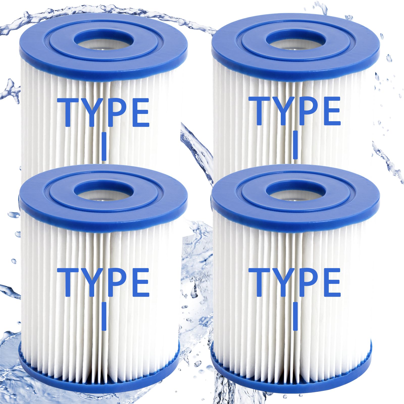 Photo 1 of *** FACTORY SEALED*** CYXG Pool Filter Cartridges Pool Filters, Cartridge for Above Ground Pool Filter, Cartridge Accessory for Use in 300 Gallon Easy Set Pool Filter Pump (4 Pack, Type I)