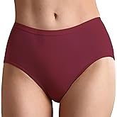 REELINDRY Leak Proof Incontinence Underwear for Women Washable Absorbent Mid Waist Panties Postpartum Bladder Control 1 Pack (Garnet, M)