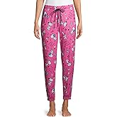 Briefly Stated Women's Peanuts Snoopy Dancing is My Cardio Jogger Capri Pajama Lounge Pants, (Size X-Large, Pink Thrill)