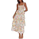 Women Y2k Boho Maxi Dress Y2k Floral Spaghetti Strap Long Dress Flowy Layered Sundress Going Out Beachwear