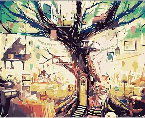 Amazon Com Diy Oil Painting Paint By Numbers Kit With Brushes