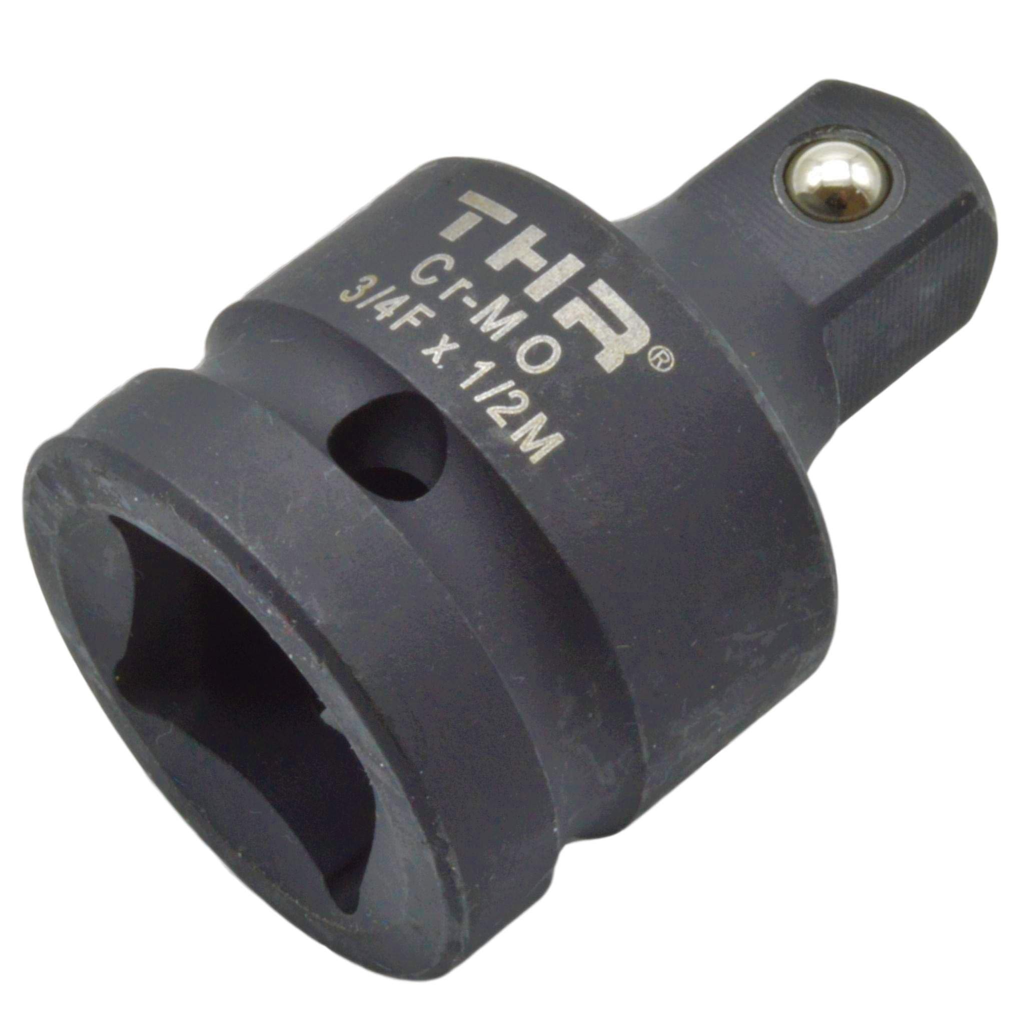 Power Adaptor, 3/4 Inch Inner to 1/2 Inch Outer Socket for Impact Wrench