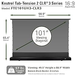Elite Screens Kestrel Tab-Tension CLR3, 101 inch