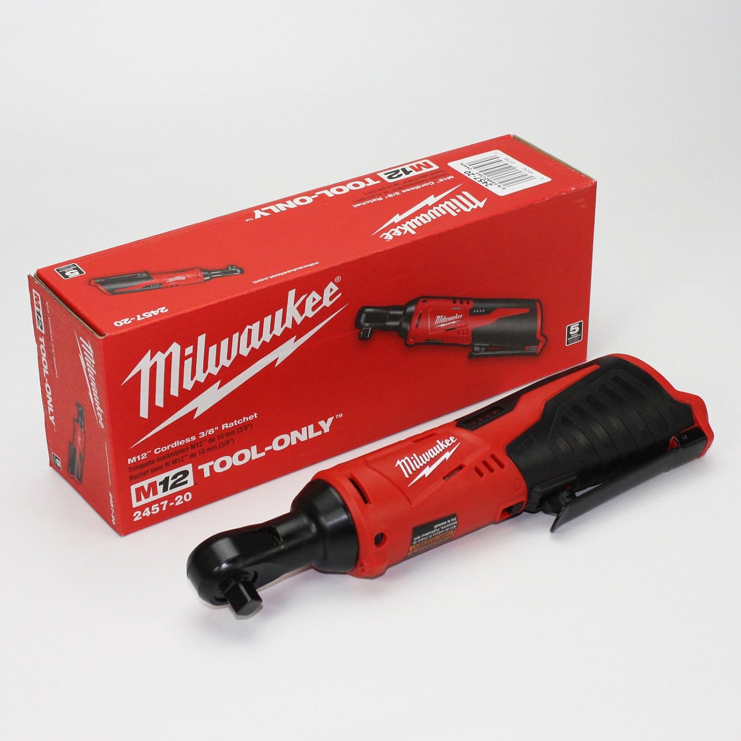 Milwaukee 2457-20 M12 Cordless 3/8" Lithium-Ion Ratchet (Bare Tool): Home Improvement
