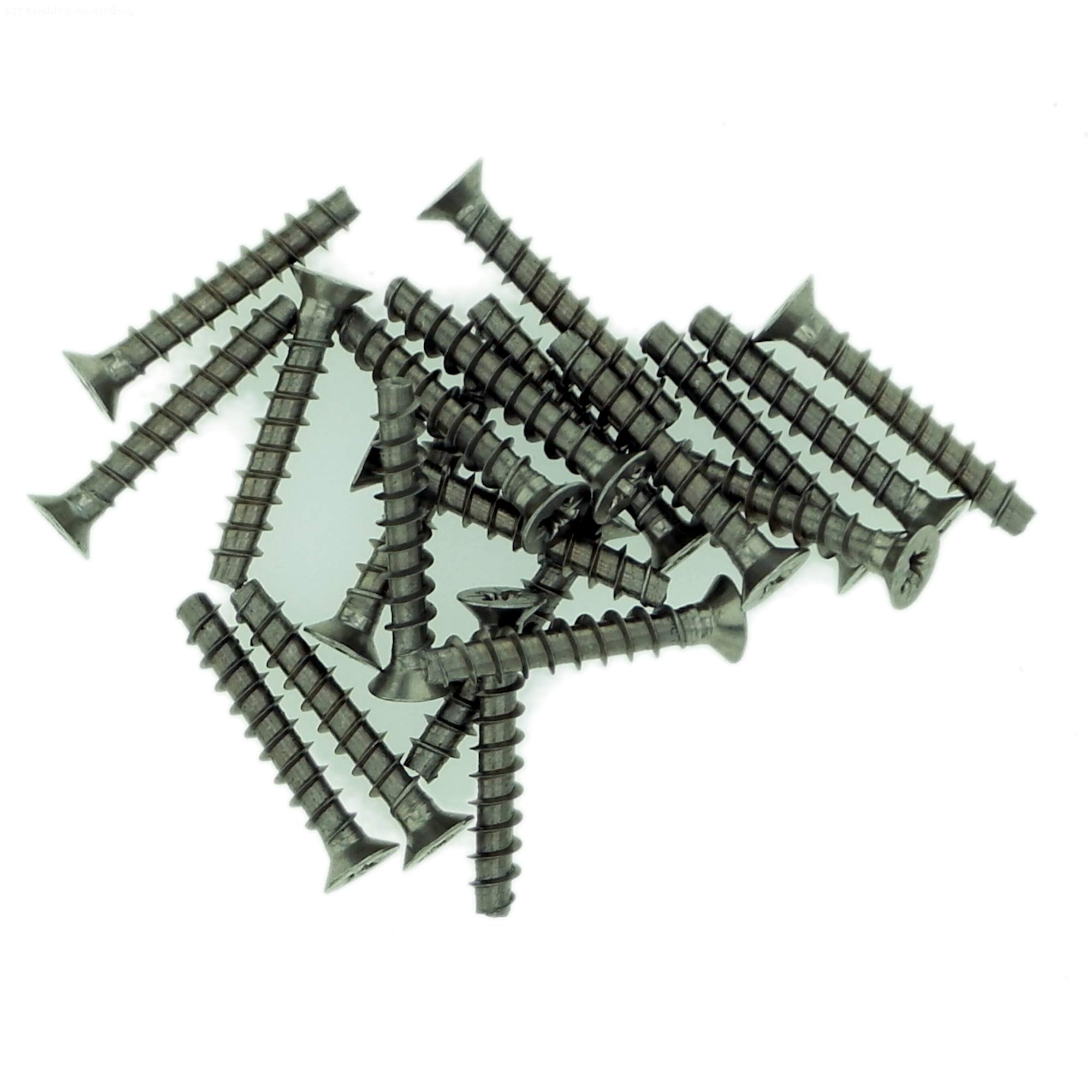 D3 (3mm x 20mm) Pozi Countersunk Screws for Plastic (Trilobular) - Stainless Steel (A2) (Pack of 20)