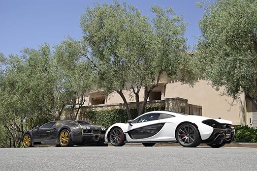 Amazon Com Driver Motorsports Poster Of Mclaren P1 Left Rear White Veyron Hd 48 X 32 Inch Print Posters Prints