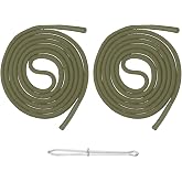 uxcell 2Pcs 53" Drawstring Cords Replacement with Threader Dark Green | Replacement Drawstring Hoodie String Sewing Tool with Easy Threader for Hoodie Sweatpants Jackets Pants Hats Coats Bags