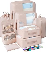 Veken 8 Set Packing Cubes for Travel, Beach